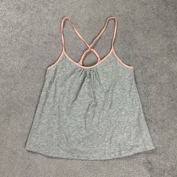 Johnny Was Calme Womens Size XS Night & Day Tank Top Gray Criss Cross Back NWT - Picture 1 of 4